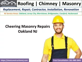 Cheering Masonry Repairs Oakland NJ