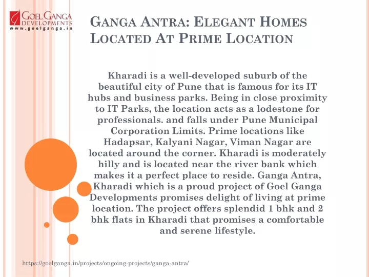 ganga antra elegant homes located at prime location
