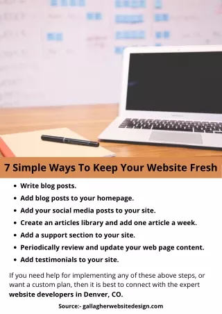 7 simple ways to keep your website fresh