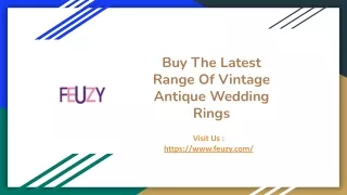 Buy The Latest Range Of Vintage Antique Wedding Rings