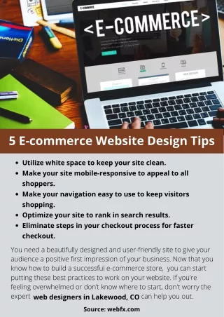 5 e commerce website design tips