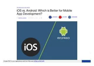 iOS vs Android: Which One Should You Choose for App Development?