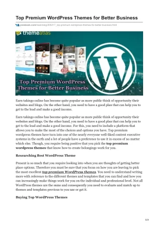 top premium wordpress themes for better business