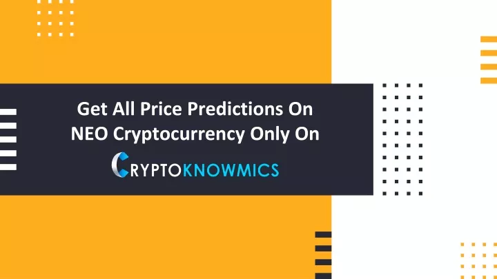 get all price predictions on neo cryptocurrency