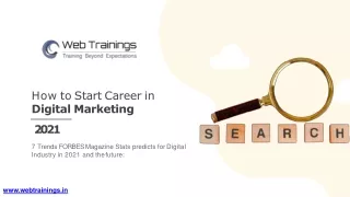 How to Start Career in Digital Marketing [2021]