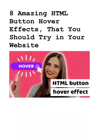 Button hover effects