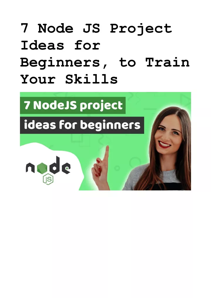 7 node js project ideas for beginners to train