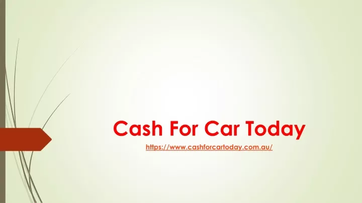 cash for car today