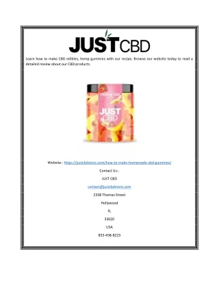 learn how to make cbd edibles hemp gummies with