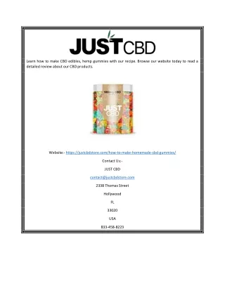 learn how to make cbd edibles hemp gummies with