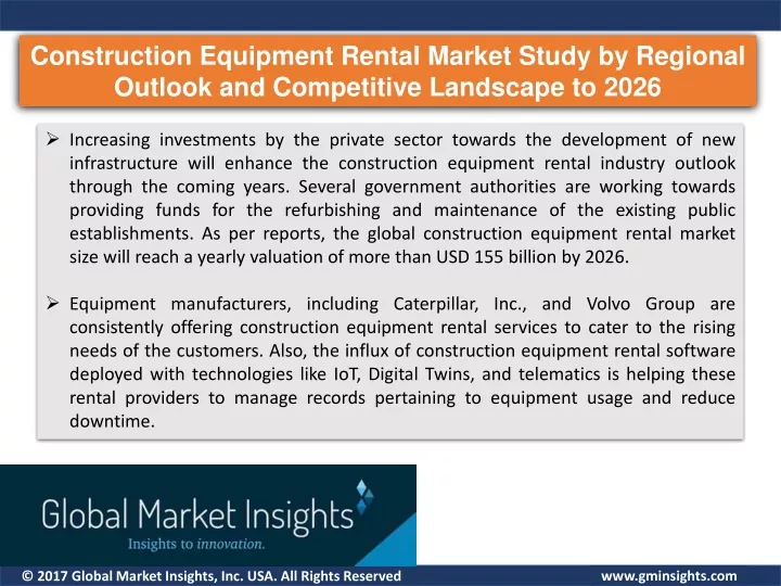 construction equipment rental market study