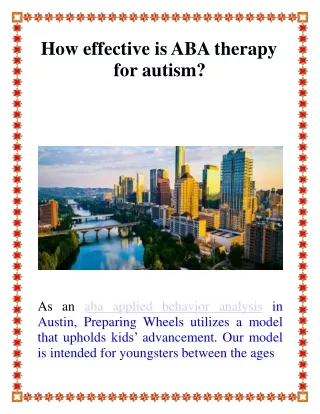 How effective is ABA therapy for autism?