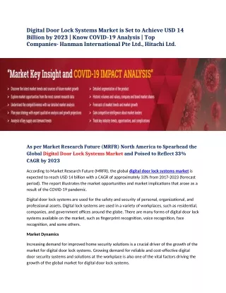 digital door lock systems market
