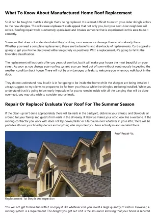 Your Roof: Repair Vs. Replace