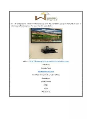 buy set top box stand online from woodentwist