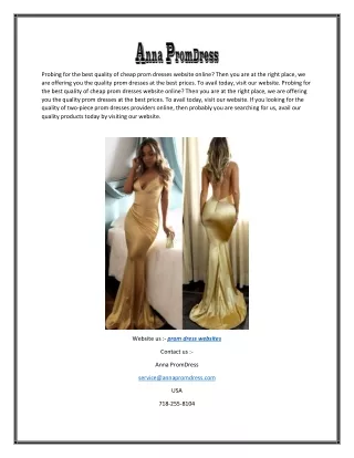 Prom Dress Websites | Annapromdress.com