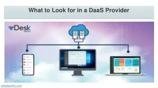 what to look for in a daas provider
