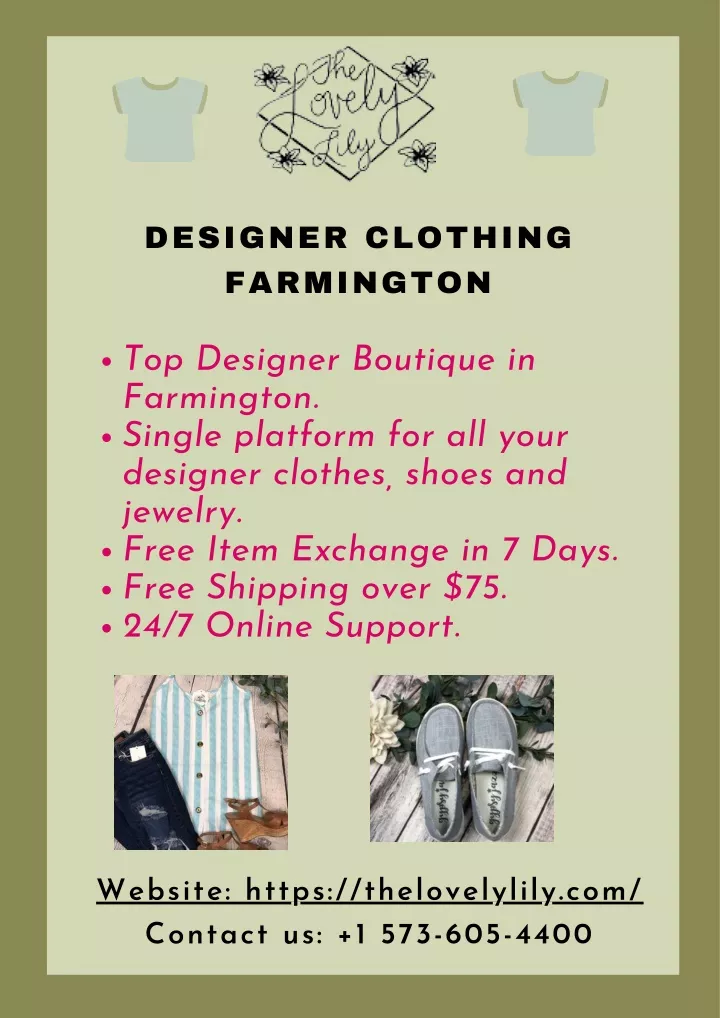 designer clothing farmington