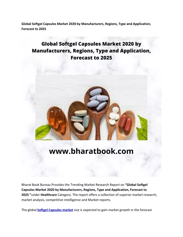 global softgel capsules market 2020