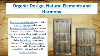 organic design natural elements and harmony