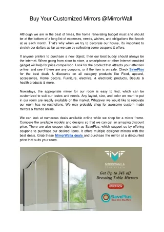 buy your customized mirrors @mirrorwall