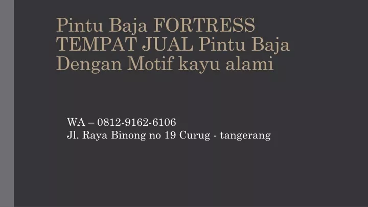 pintu baja fortress tempat jual pintu baja dengan motif kayu alami