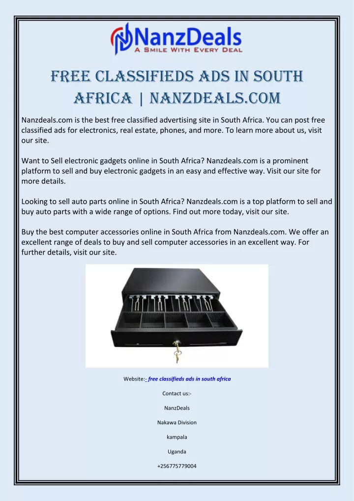 free classifieds ads in south africa nanzdeals com