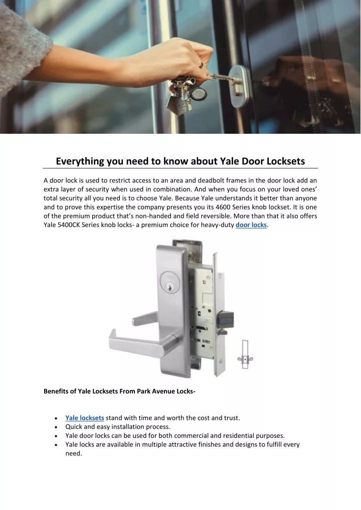 everything you need to know about yale door