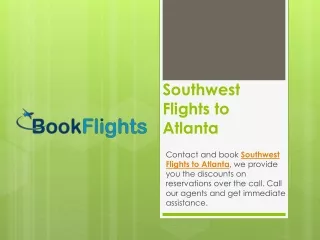 southwest flights to atlanta