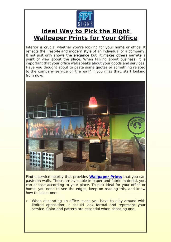 ideal way to pick the right wallpaper prints