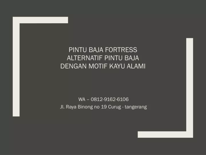 pintu baja fortress alternatif pintu baja dengan motif kayu alami