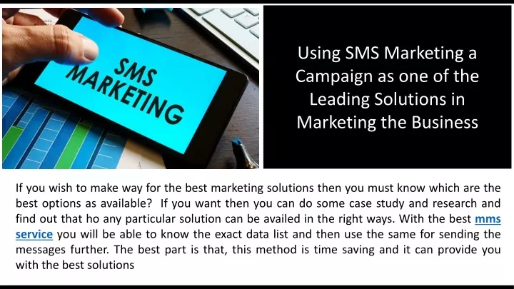 using sms marketing a campaign