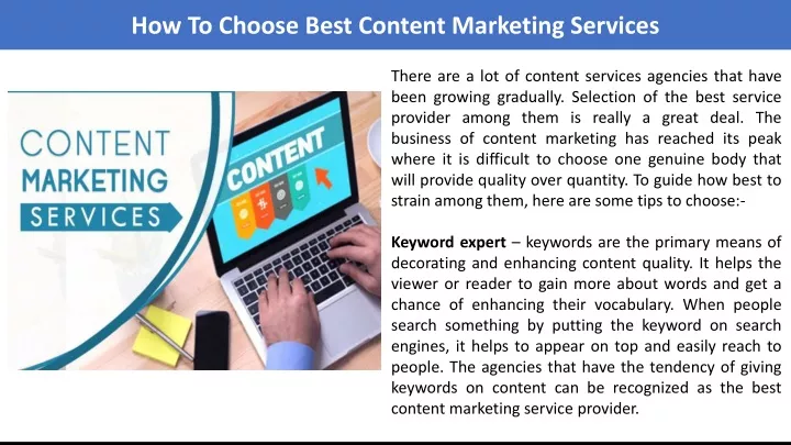 how to choose best content marketing services
