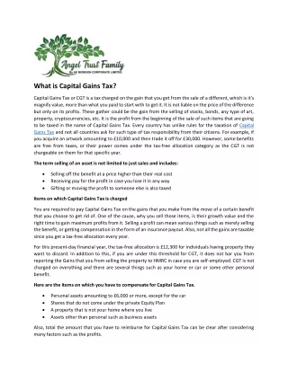 what is capital gains tax