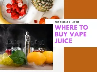 Where to Buy Vape Juice