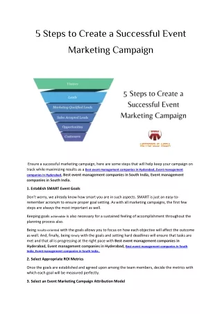 5 steps to create a successful event marketing