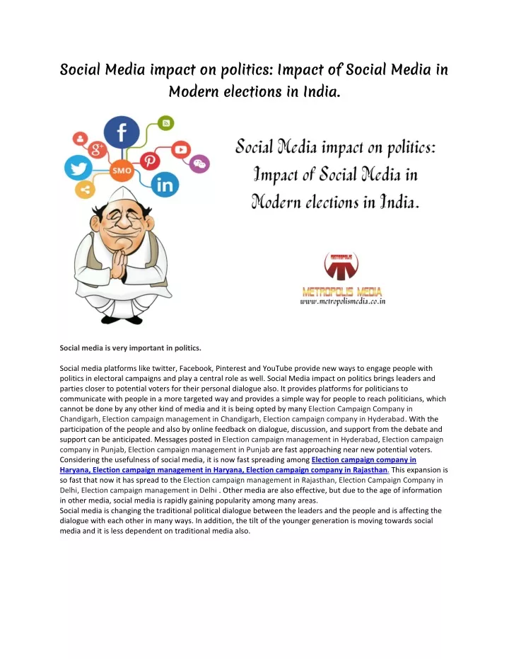 social media impact on politics impact of social