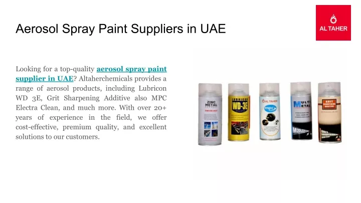 aerosol spray paint suppliers in uae