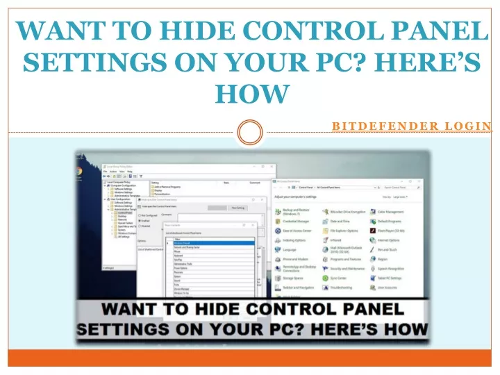 want to hide control panel settings on your pc here s how