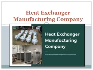 Best Heat Exchanger Manufacturers in Coimbatore