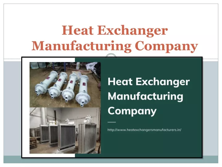 heat exchanger manufacturing company