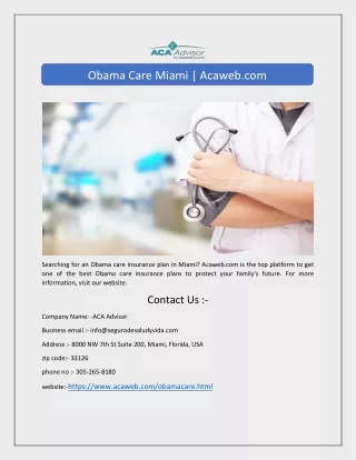obama care miami acaweb com