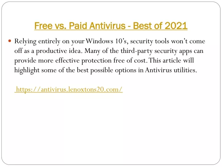 free vs paid antivirus best of 2021