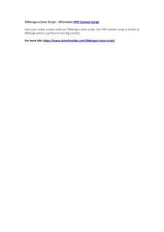 99designs clone script affordable php contest