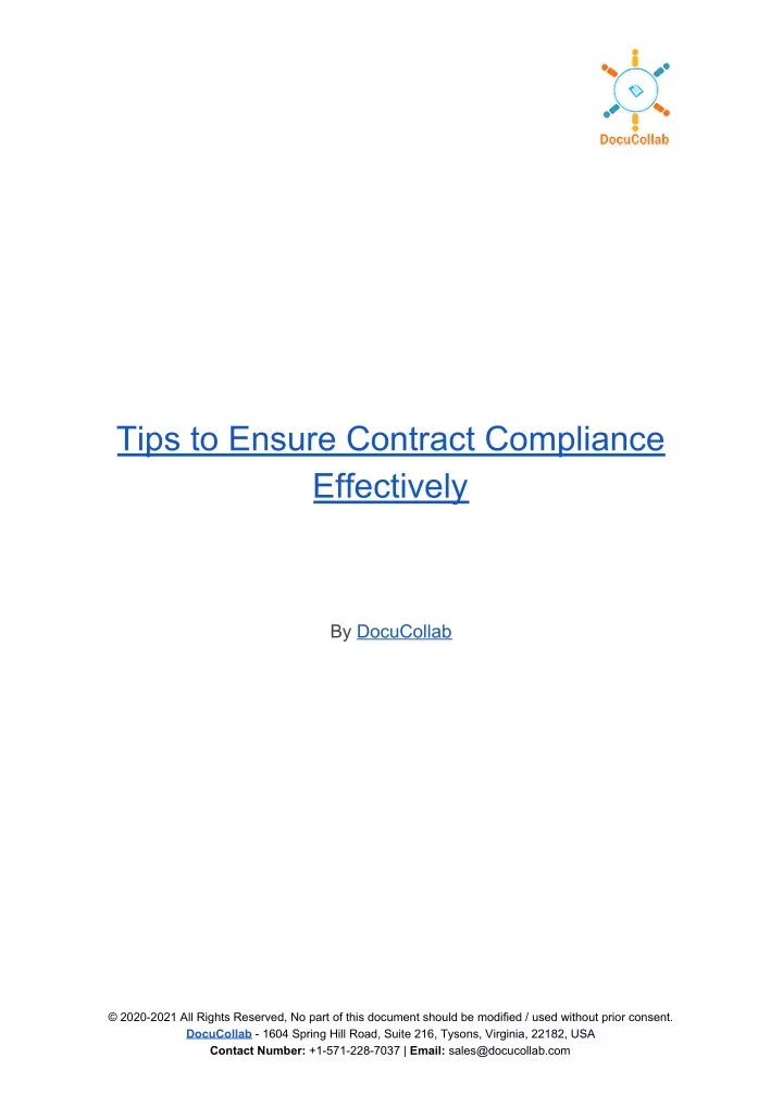tips to ensure contract compliance effectively