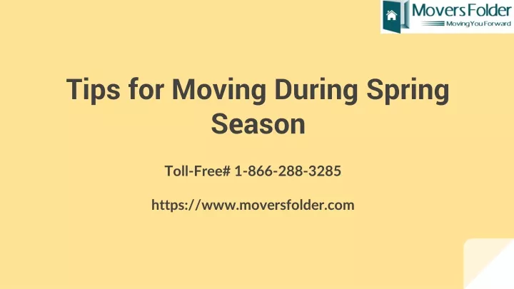 tips for moving during spring season