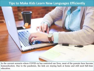 tips to make kids learn new languages efficiently