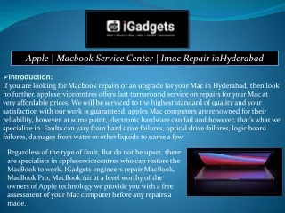 Apple | Macbook Service Center | Imac Repair in Hyderabad
