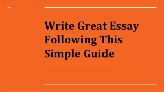 How to Write Best Essay ?