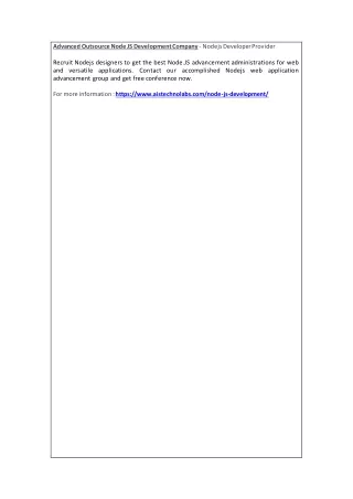 advanced outsource node js development company